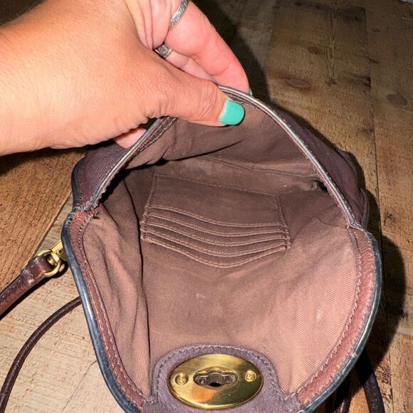 Fossil Monica Soft Leather Crossbody Sling Satchel Vintage Woman's - Picture 4 of 14